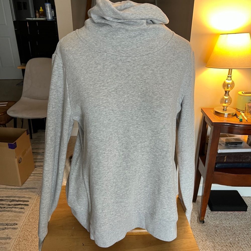 90 Degree By Reflex Light Gray Cowl Neck Sweater